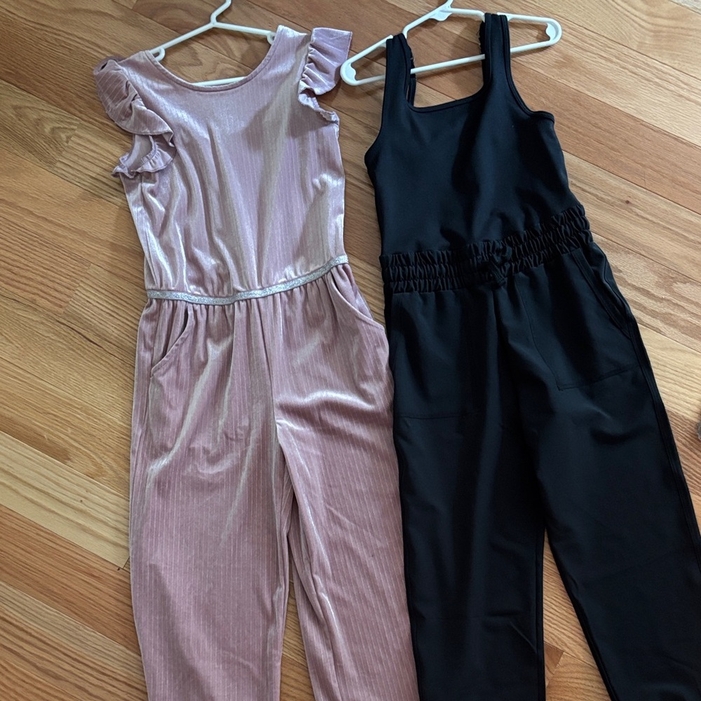 Abercrombie Kids Pink and Black Jumpsuit Duo
